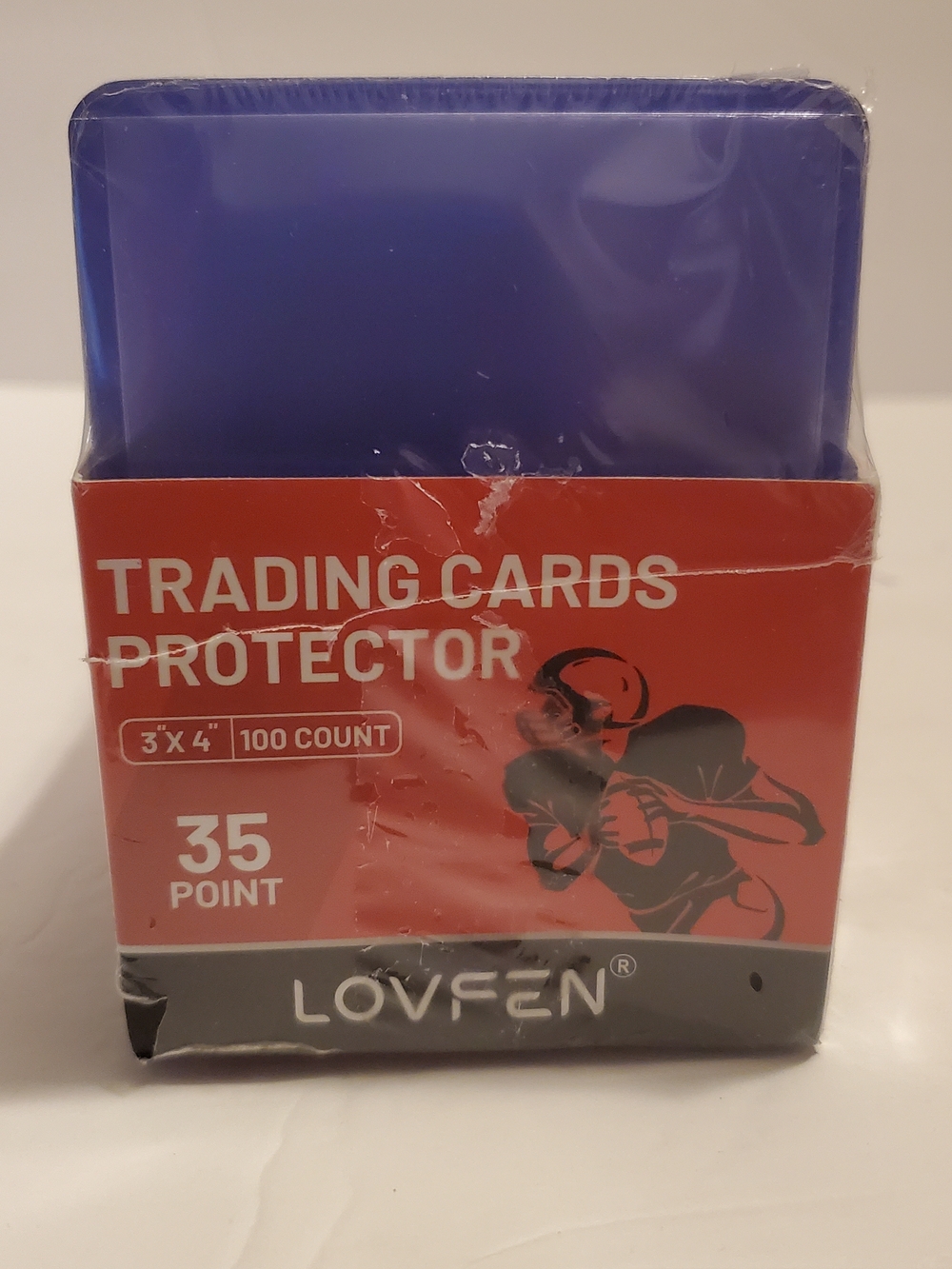 LOVFEN Clear/Blue Soft Card Sleeves 3x4 35 Pt 200ct Non-PVC Polypropylene